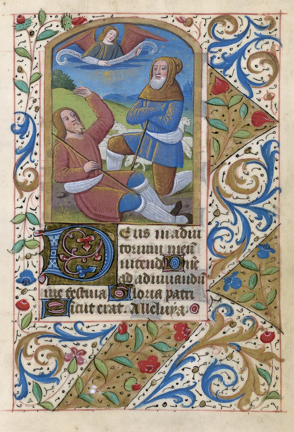 Lot 1005, Auction  115, Stundenbuchminiaturen,  2 Einzelblätter aus spätmittelalterlichen Handschriften
