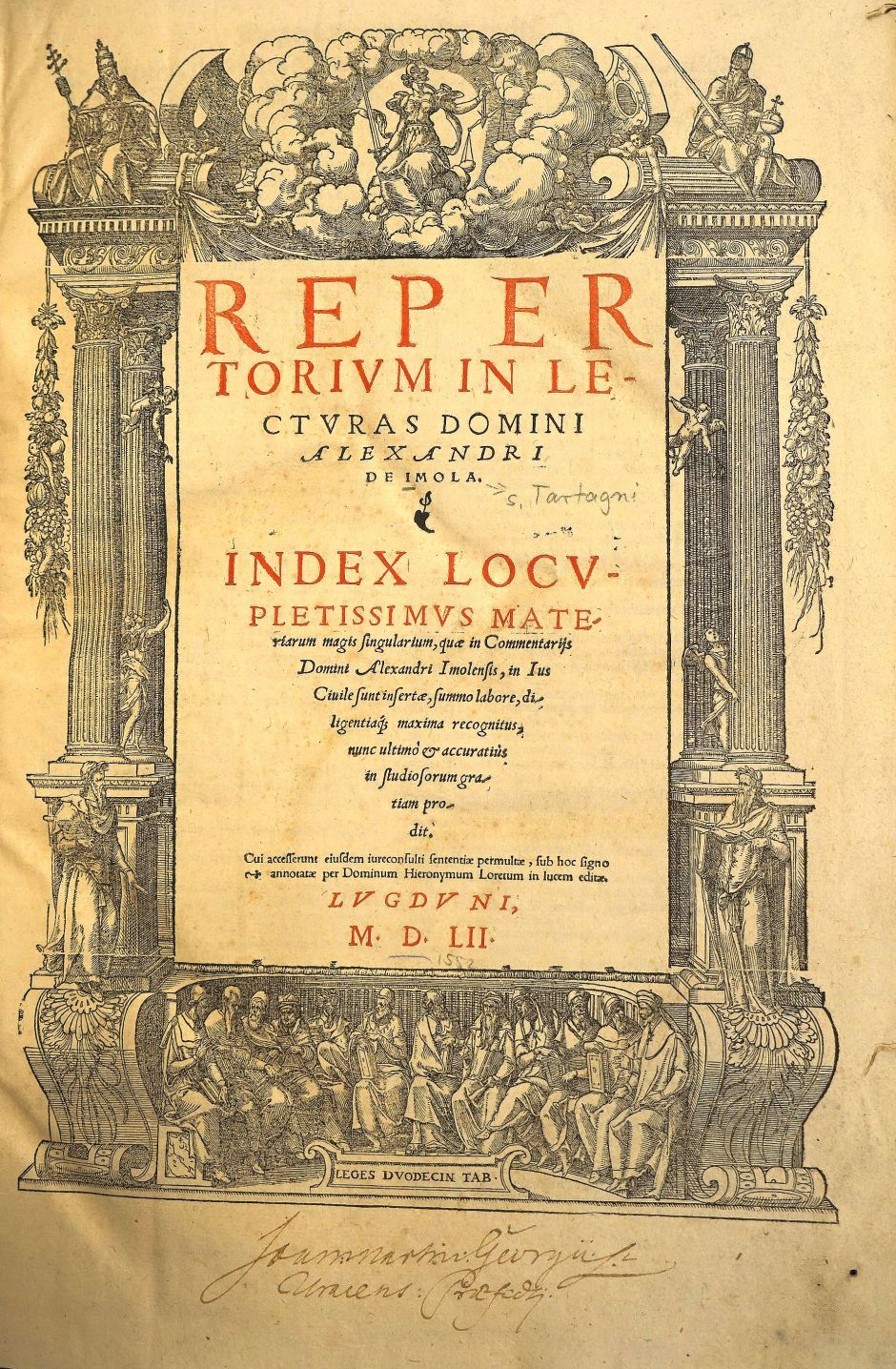 Lot 1037, Auction  115, Alexander de Imola, Repertorium in lecturas domini