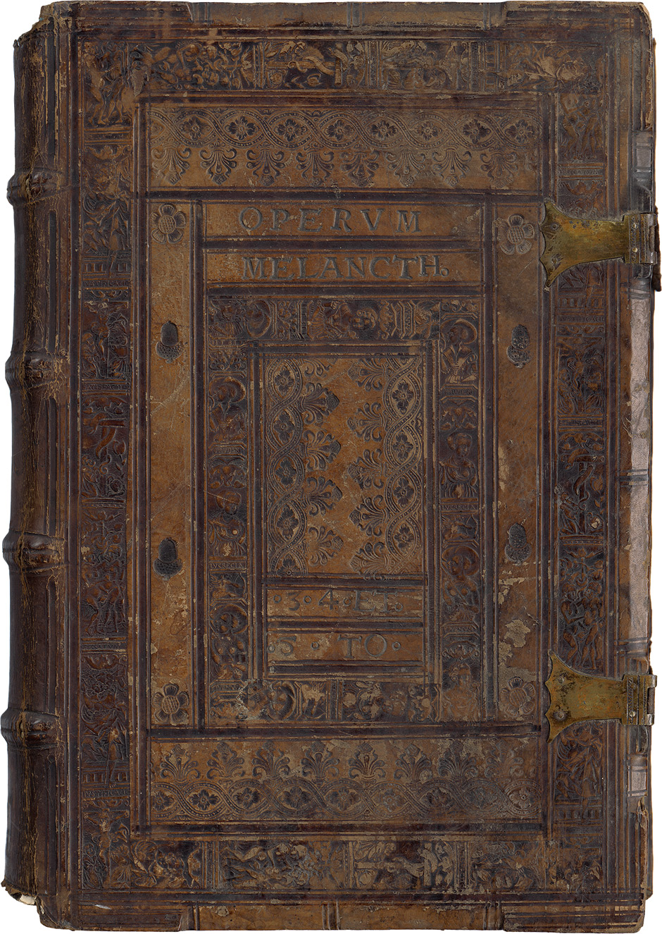 Lot 1098, Auction  115, Melanchthon, Philipp, Reich geprägter dunkelbrauner Kalbslederband eines ausgeschiedenen Exemplares aus der einstigen