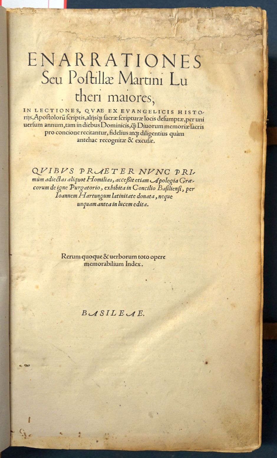 Lot 1142, Auction  115, Luther, Martin, Enarrationes seu postillae maiores