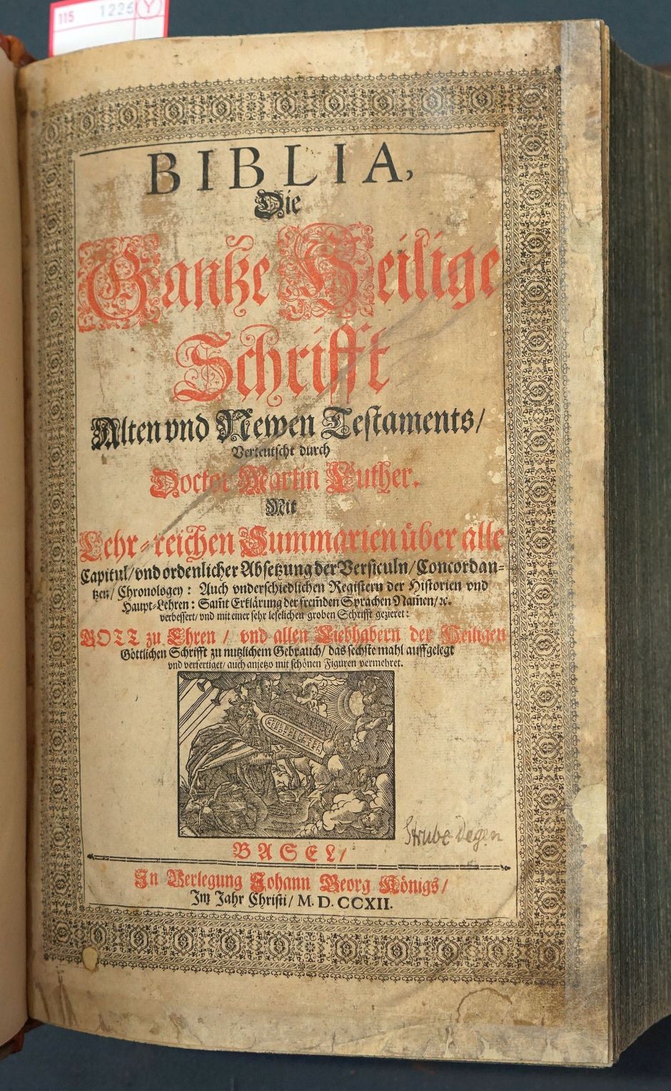 Lot 1226, Auction  115, Biblia germanica, Biblia