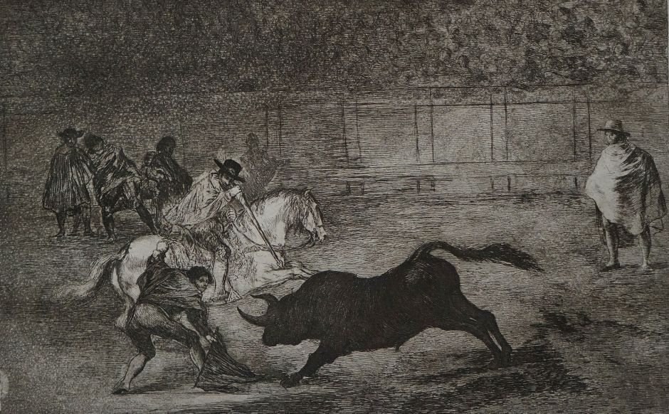 Lot 1359, Auction  115, Goya, Francisco de, Tauromaquia. Daraus 2 Blätter. Radierungen auf Büttenpapier