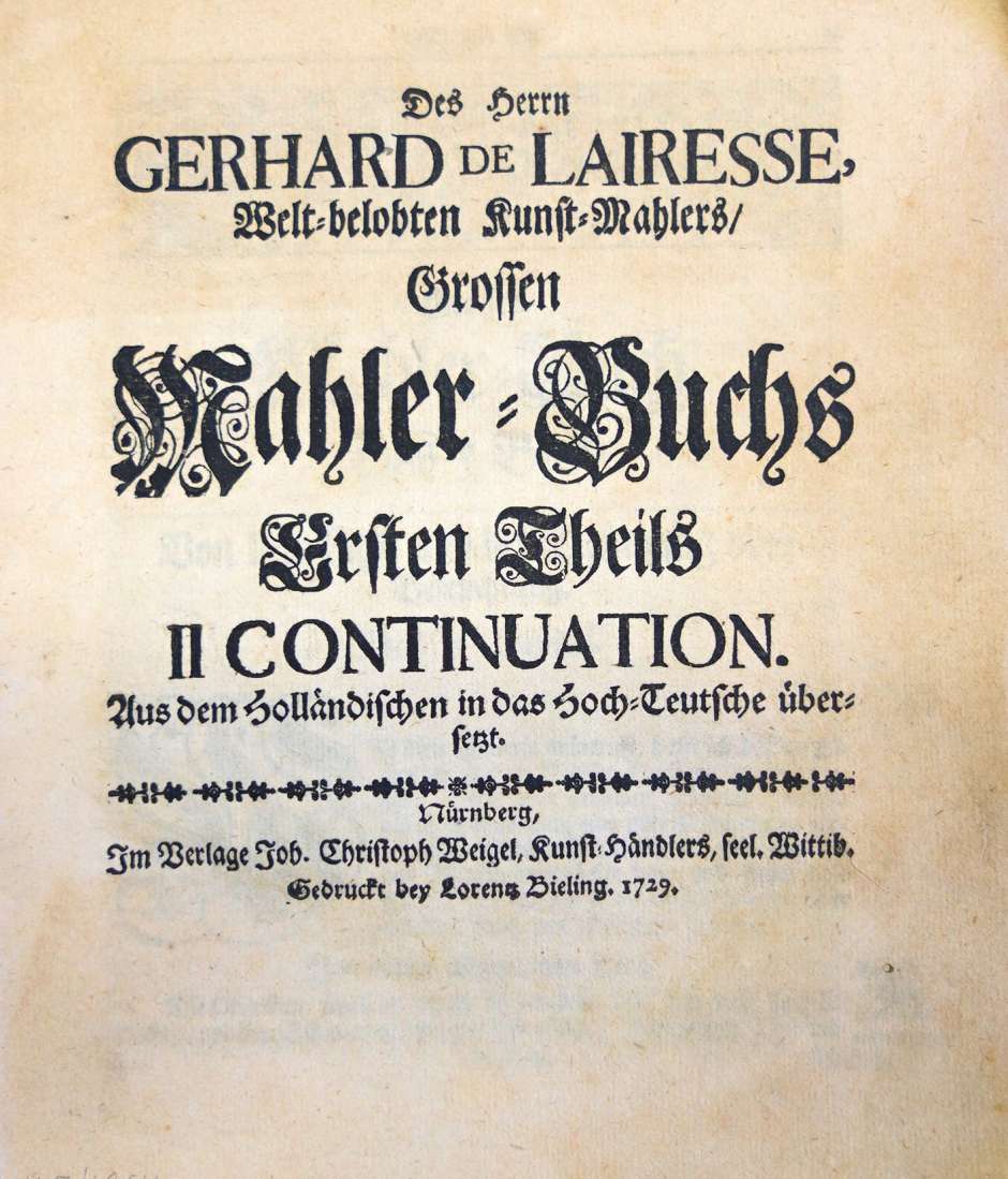 Lot 1364, Auction  115, Lairesse, Gerard de, Grosses Mahler-Buch