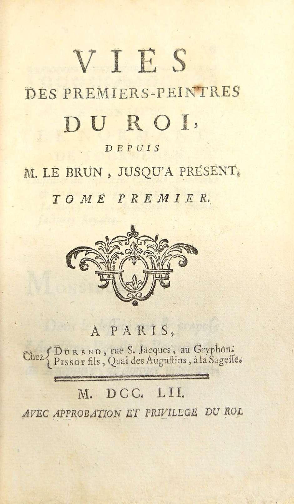 Lot 1365, Auction  115, Lépicié, B., Hrsg., Vies des premiers-peintres du roi, 