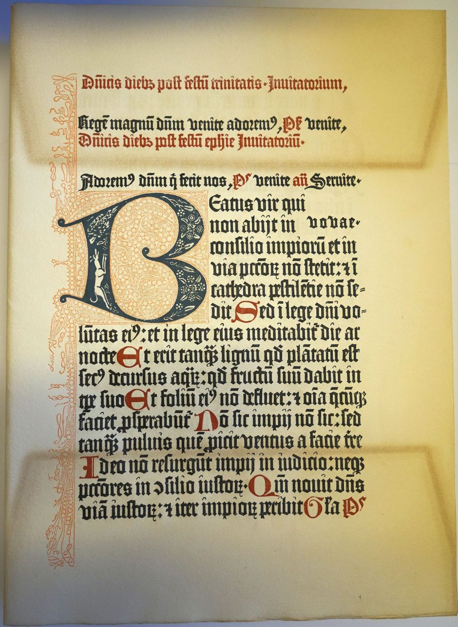 Lot 1425, Auction  115, Mainzer Psalter von 1457, Faksimiledruck