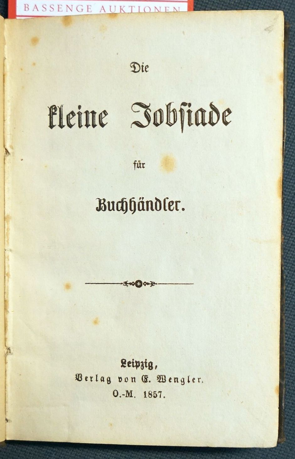 Lot 2097, Auction  115, kleine Jobsiade, Die, für Buchhändler