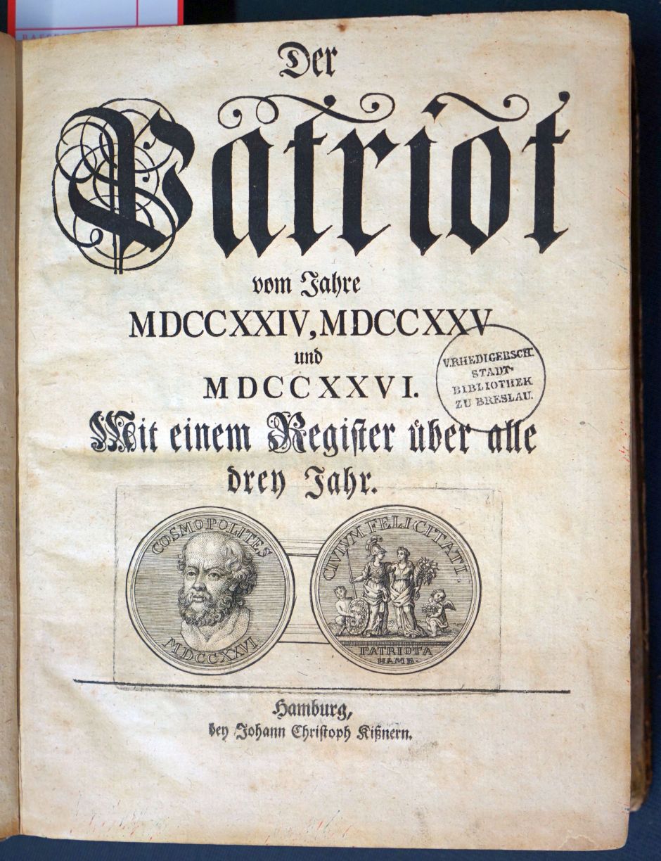 Lot 2130, Auction  115, Patriot, Der, Vom Jahre MDCCXXIV, MDCCXXV und MDCCXXVI