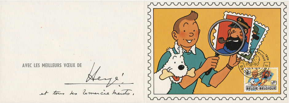 Lot 2724, Auction  115, Hergé, Signierter Ersttagsbrief der Hergé-Briefmarke