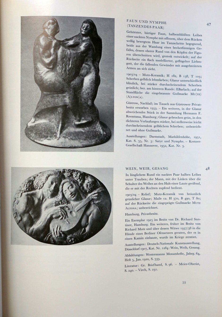Lot 3010, Auction  115, Schult, Friedrich und Barlach, Ernst, Ernst Barlach - Werkverzeichnis Bd I und II.
