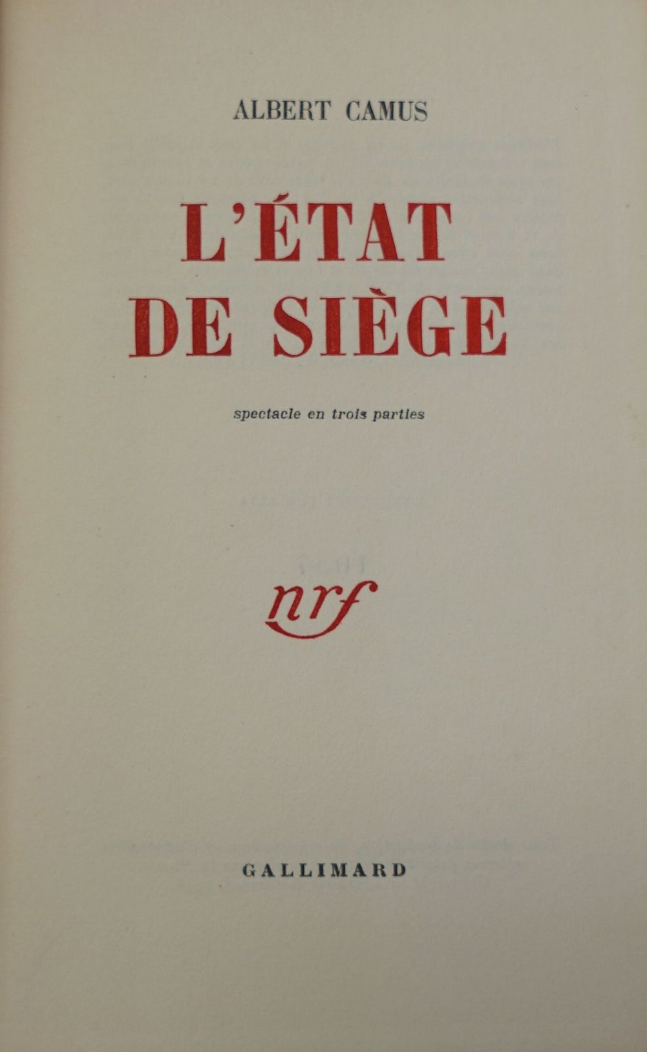 Lot 3050, Auction  115, Camus, Albert, 3 Werke in Erstausgabe, darunter eines mit eigenhändiger Widmung