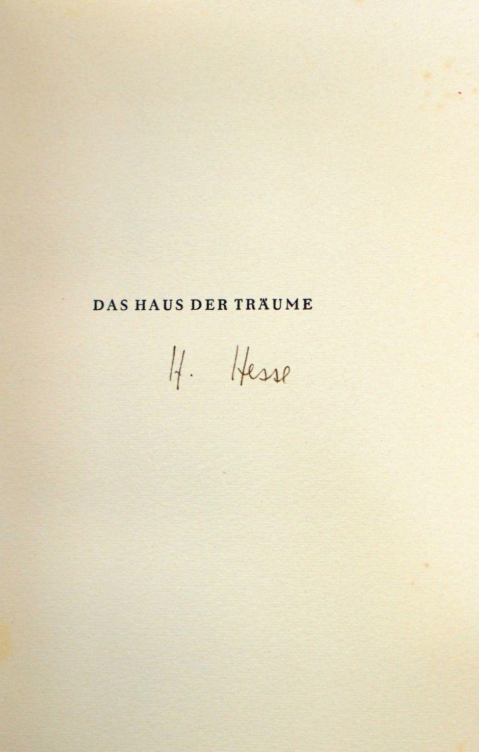 Lot 3159, Auction  115, Hesse, Hermann, Das Haus der Träume