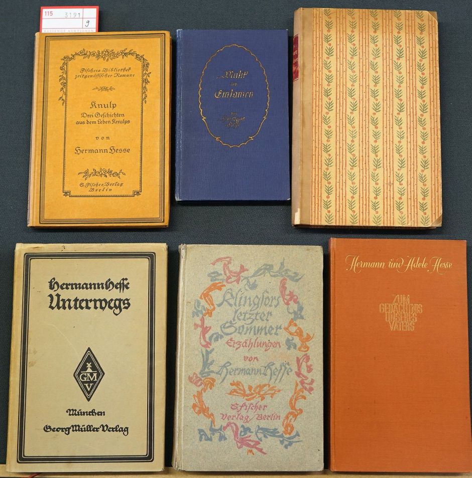 Lot 3191, Auction  115, Hesse, Hermann, Konvolut von 9 Werken, davon 8 in erster Ausgabe