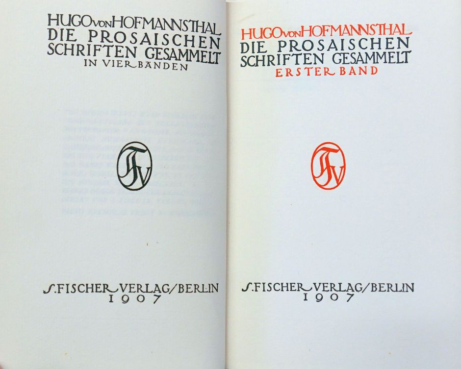 Lot 3208, Auction  115, Hofmannsthal, Hugo von, Die prosaischen Schriften gesammelt.
