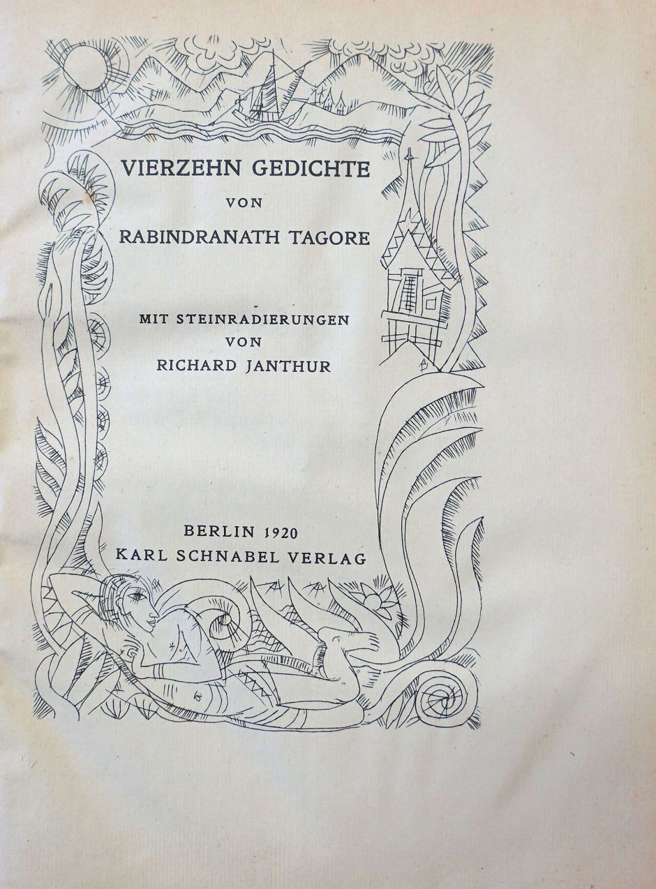 Lot 3222, Auction  115, Tagore, Rabindranath und Janthur, Richard - Illustr., Vierzehn Gedichte