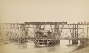 Lot 4049, Auction  115, Railway Bridge Construction, Views of the construction of the Lechbrücke, Kaufering, Germany