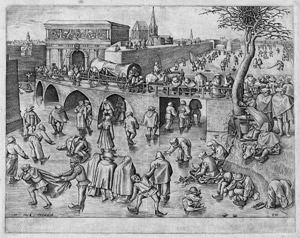 Lot 5048, Auction  115, Bruegel d. Ä., Pieter - nach, Schlittschuhläufer am St. Georgstor in Antwerpen