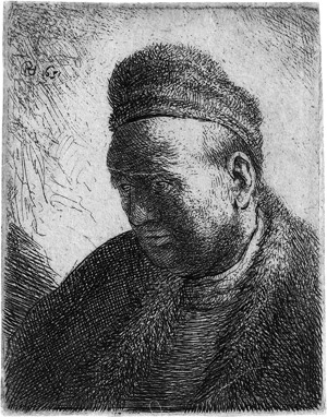 Lot 5644, Auction  115, Rembrandt Harmensz. van Rijn, Bartloser Mann mit Pelzmütze und Pelz