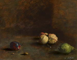 Lot 6113, Auction  115, Ribot, Théodule-Augustin, Stillleben mit Quitten, Birne und Zwetschge