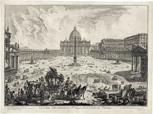 Lot 6229, Auction  115, Piranesi, Giovanni Battista, Veduta della Basilica e Piazza de S. Pietro in Vaticano