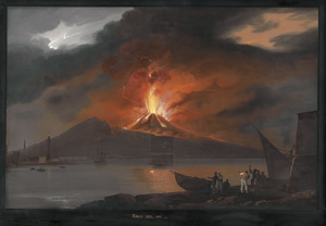 Lot 6264, Auction  115, Vito, Camillo de, Nächtlicher Ausbruch des Vesuv im Jahr 1822
