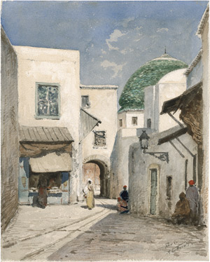 Lot 6311, Auction  115, Lutteroth, Ascan, Straßenszene in Tunis