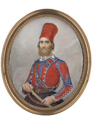 Lot 6320, Auction  115, Europäisch, um 1840/50. Bildnis des englischen Vizekonsuls Charles Merlin im griechischen Kostüm