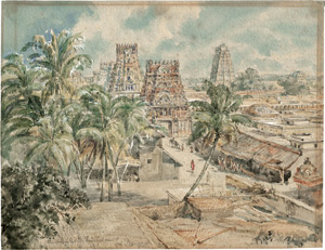 Lot 6330, Auction  115, Deutsch, 19. Jh. Die hinduistischen Tempel von Srirangam in Südindien