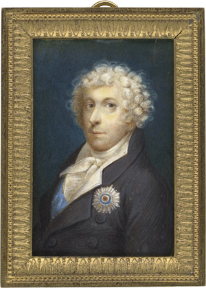Lot 6486, Auction  115, Englisch, um 1800. Bildnis eines Aristokraten in brauner Jacke mit Russischem St. Andreasorden