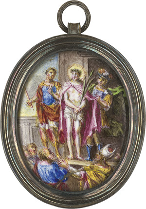 Lot 6566, Auction  115, Nürnbergisch oder Augsburgisch, 1. Hälfte des 18. Jahrhunderts. Zwei Darstellungen der Verspottung Christi