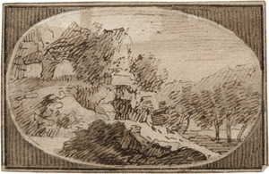 Lot 6640, Auction  115, Saftleven, Herman - zugeschrieben, Felsige Landschaft mit Bäumen