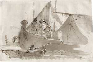 Lot 6662, Auction  115, Bison, Giuseppe Bernardino, Schiffe in der Lagune