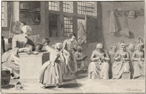 Lot 6719, Auction  115, Noorde, Cornelis van, Handarbeitsstunde in der Leseschule