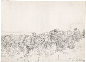 Lot 6750, Auction  115, Peipers, Friedrich, Blick auf ein verfallenes Kloster auf der Sorrentiner Halbinsel