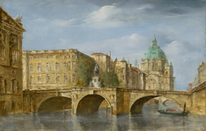 Lot 6930, Auction  115, Pallmann, Peter Götz, Ansicht der Berliner Kurfürstenbrücke mit Neuem Marstall, Schloss und Dom