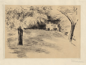 Lot 7244, Auction  115, Liebermann, Max, Garten in Wannsee, mit dem Mädchen auf der Bank