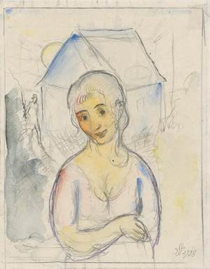 Lot 7387, Auction  115, Steinhardt, Jakob, Junge Frau in der Abendsonne