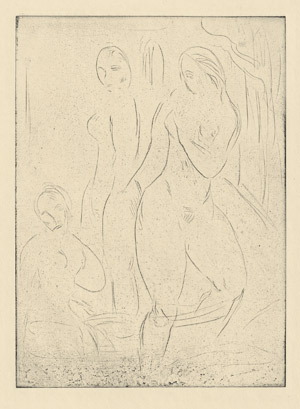 Lot 8057, Auction  115, Lehmbruck, Wilhelm, Drei weibliche Akte, zwei stehend, einer sitzend
