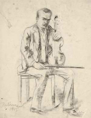 Lot 8466, Auction  115, Ury, Lesser, Der Violinist Bronisław Huberman mit seinem Instrument