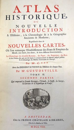 Lot 105, Auction  116, Gueudeville, Nicolas, Atlas historique ou nouvelle introduction à l'histoire
