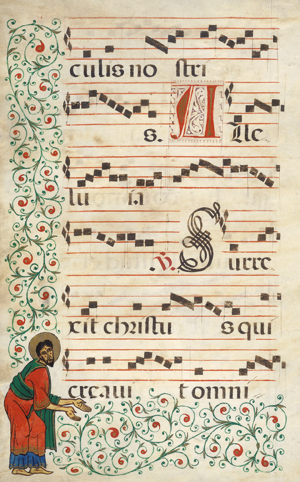 Lot 1012, Auction  116, Antiphonale-Fragment, "Alleluia - Surrexit christus"