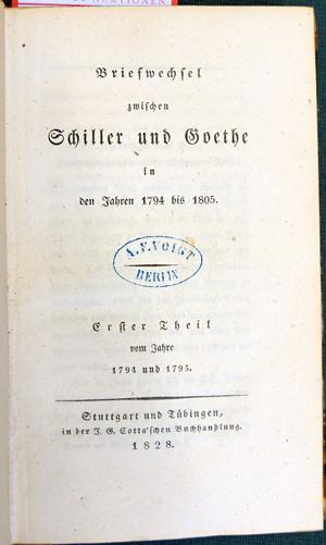 Lot 2089, Auction  116, Goethe, Johann Wolfgang von, Briefwechsel zwischen Schiller und Goethe