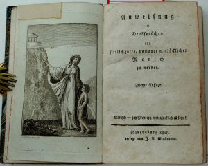 Lot 2100, Auction  116, Gradmann, Johann Jacob, Anweisung in Denksprüchen ein sittlichguter, humaner u. glücklicher Mensch zu werden.