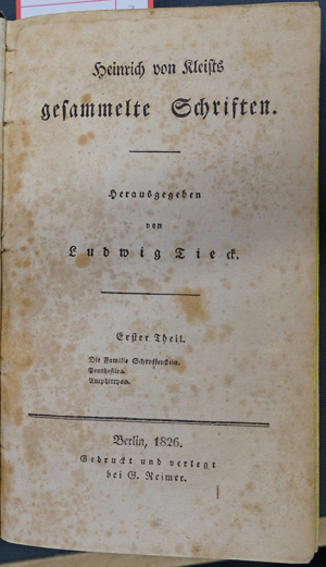 Lot 2130, Auction  116, Kleist, Heinrich von, Gesammelte Schriften