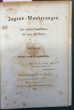 Lot 2183, Auction  116, Pückler-Muskau, Hermann von, Jugend-Wanderungen