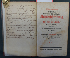 Lot 2194, Auction  116, Reuter, Christian, Schelmuffskys Wahrhafftige Curiöse und sehr gefährliche Reisebeschreibung zu Wasser und Lande. 