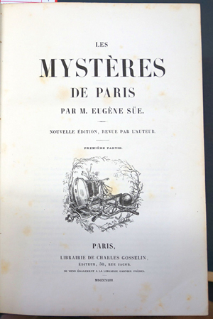 Lot 2226, Auction  116, Sue, Eugène, Les mystères des Paris