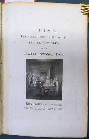 Lot 2242, Auction  116, Voß,  Johann Heinrich, Luise. Ein ländliches Gedicht in drey Idyllen