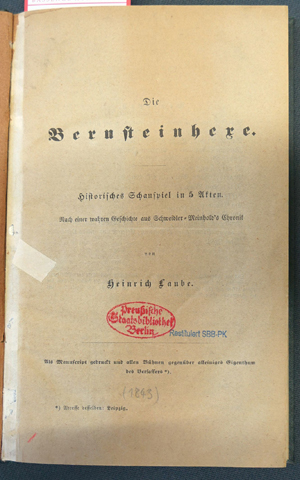 Lot 2273, Auction  116, Laube, Heinrich, Die Bernsteinhexe