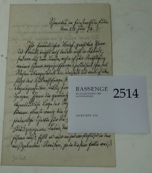 Lot 2514, Auction  116, Geibel, Emanuel von, Brief 1874