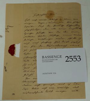 Lot 2553, Auction  116, Lenau, Nicolaus, Brief 1840